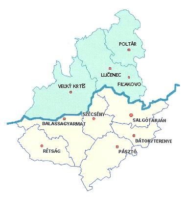 Klikacia mapa Euroreginu Neogradiensis